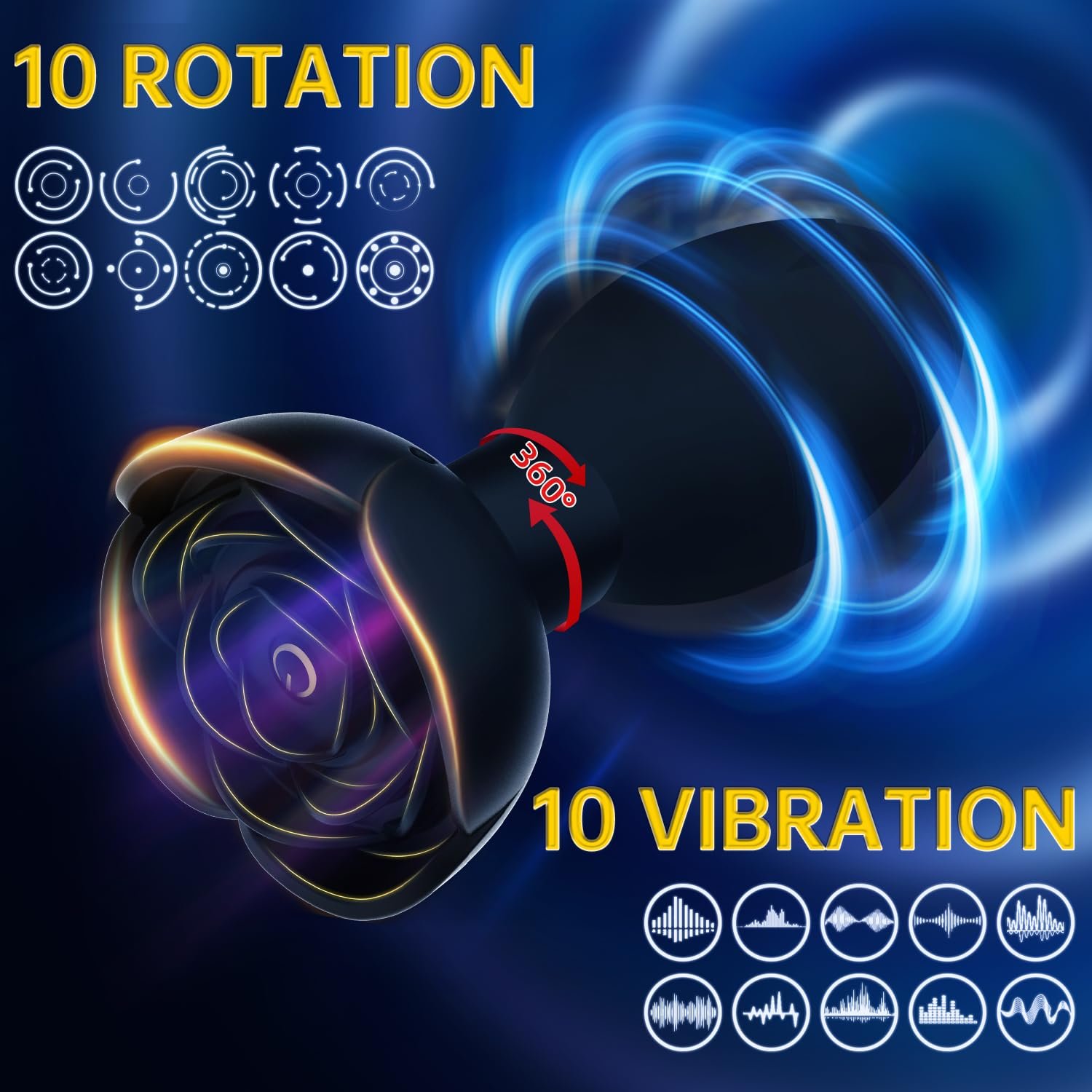 Remote Control Male Prostate Massager Vibrating Butt Plug Rose Flower Sex Toys Rotating Anal Vaginal Vibrators For Male Female