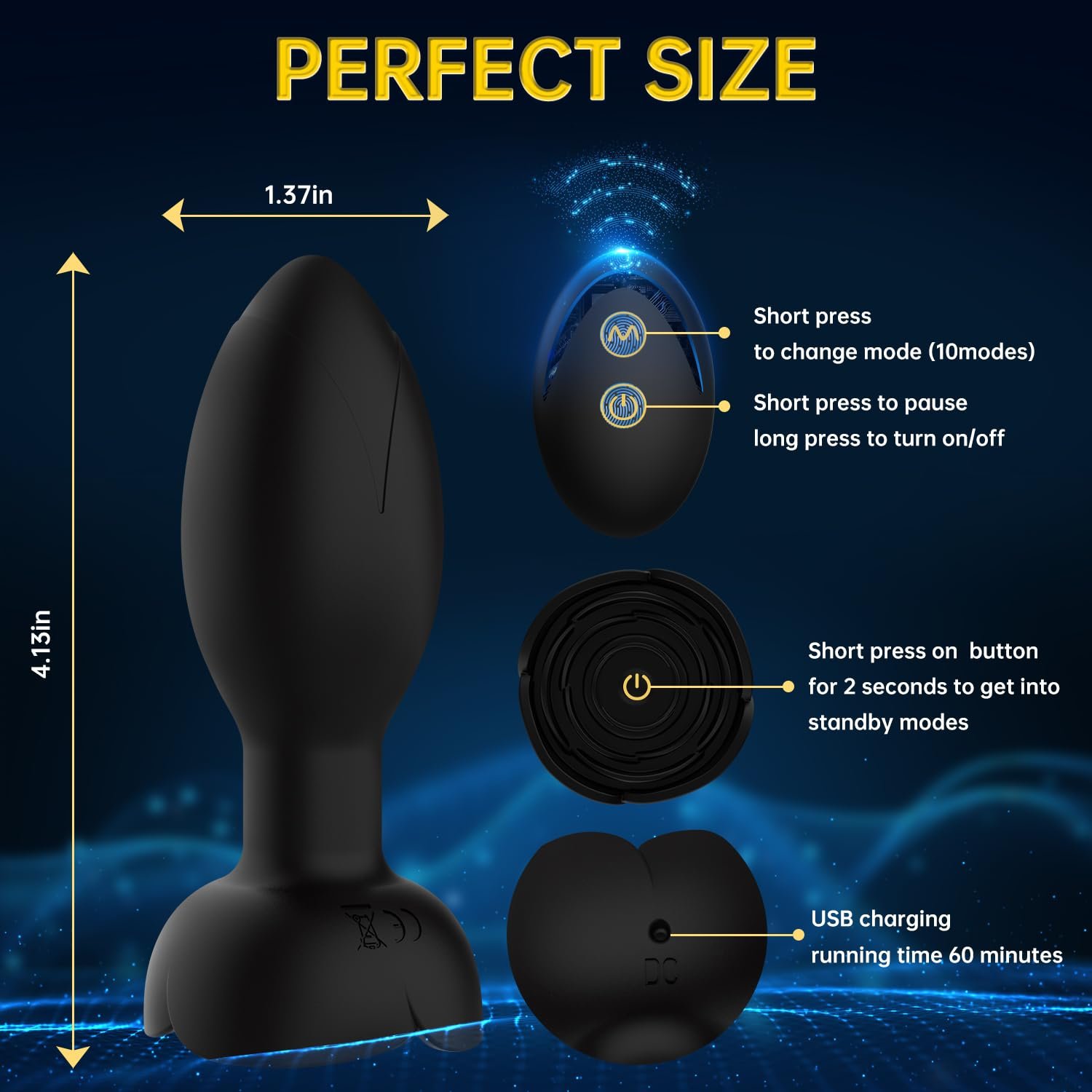 Remote Control Male Prostate Massager Vibrating Butt Plug Rose Flower Sex Toys Rotating Anal Vaginal Vibrators For Male Female