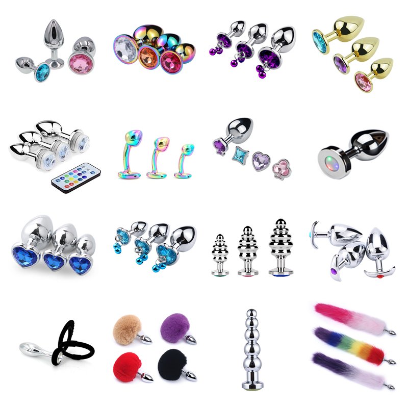 xese Colorful Metal Anal Sex Toy for Man And Woman