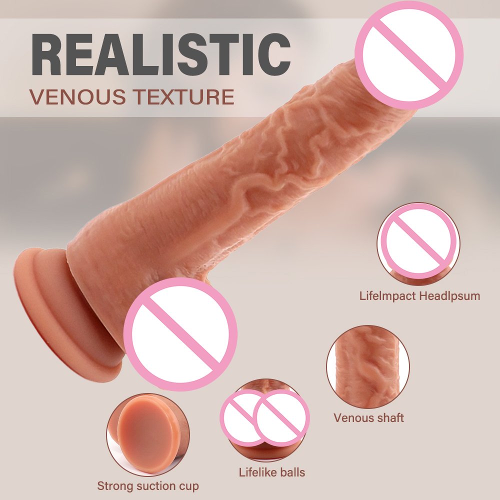Skin Feeling Realistic Dildo Sex Toy for Women Soft Huge Penis with Suction Cup G-Spot Anal Masturbate Sex Toys for Adults