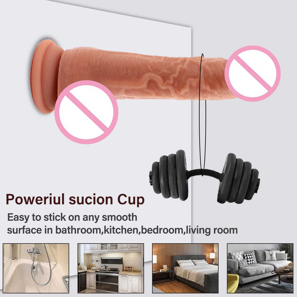 Skin Feeling Realistic Dildo Sex Toy for Women Soft Huge Penis with Suction Cup G-Spot Anal Masturbate Sex Toys for Adults