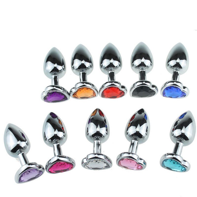 China Factory Price M Size Metal Heart-Shape Anal Plug Sex Toys