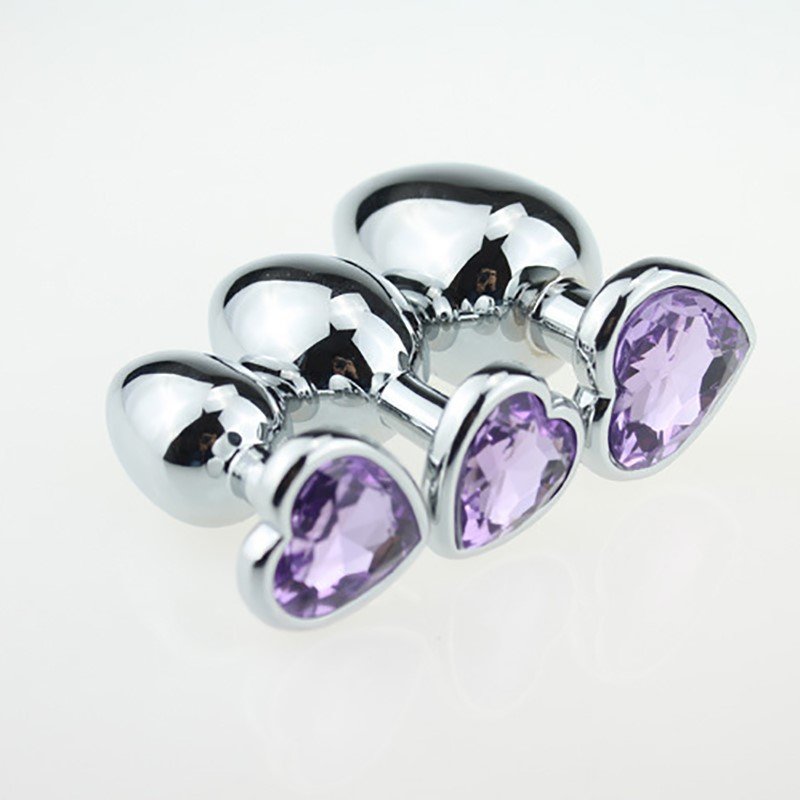 China Factory Price M Size Metal Heart-Shape Anal Plug Sex Toys