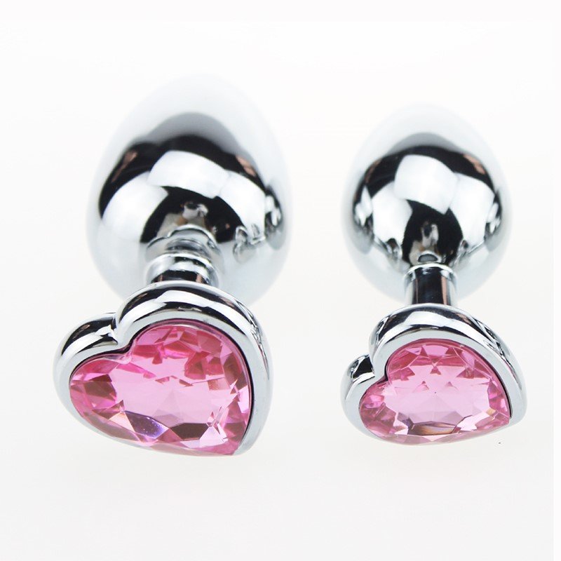 China Factory Price M Size Metal Heart-Shape Anal Plug Sex Toys