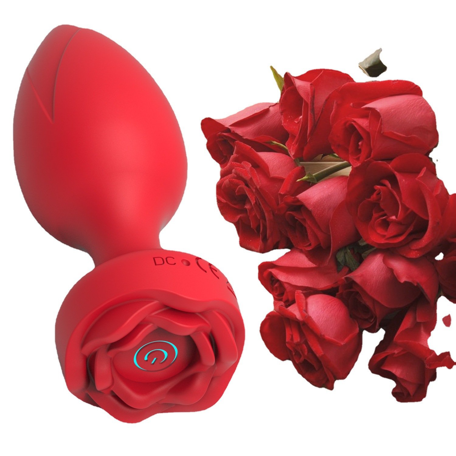2024 New Sex Toy Rose Vibrator for Women Remote Control Butt Plug with 10 Modes Prostate Massager Rose Anal Vibrator