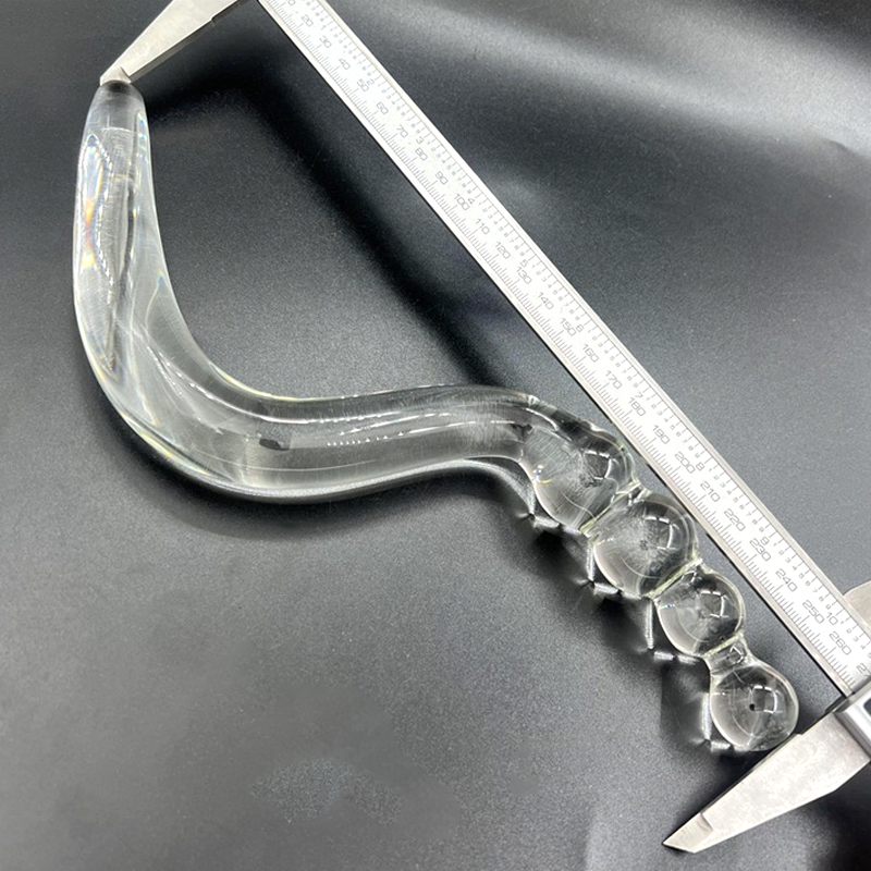 Large Glass Dildo Crystal Anal Beads Butt Plug Sex Pleasure Wand Glass Yoni Wand Penis Adult Sex Toy