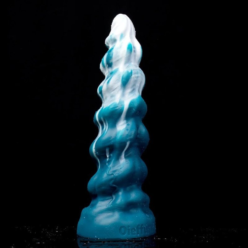 Two Color Multiple Sizes Spiral Silicone Anal Beads