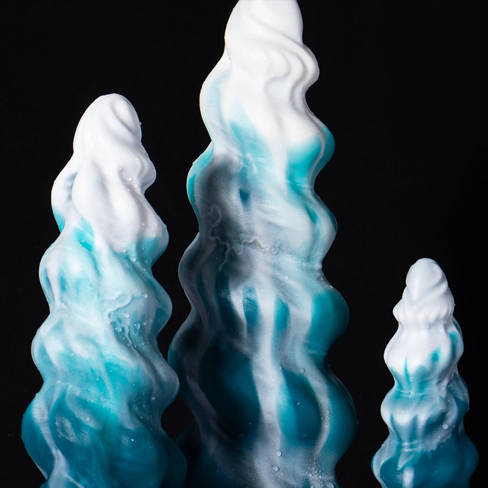 Two Color Multiple Sizes Spiral Silicone Anal Beads