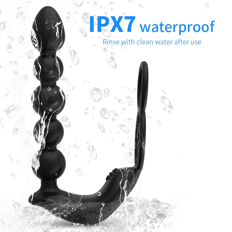 Remote control Anal bead rechargeable vibrator waterproof prostate massager for men butt plug anal sex toys