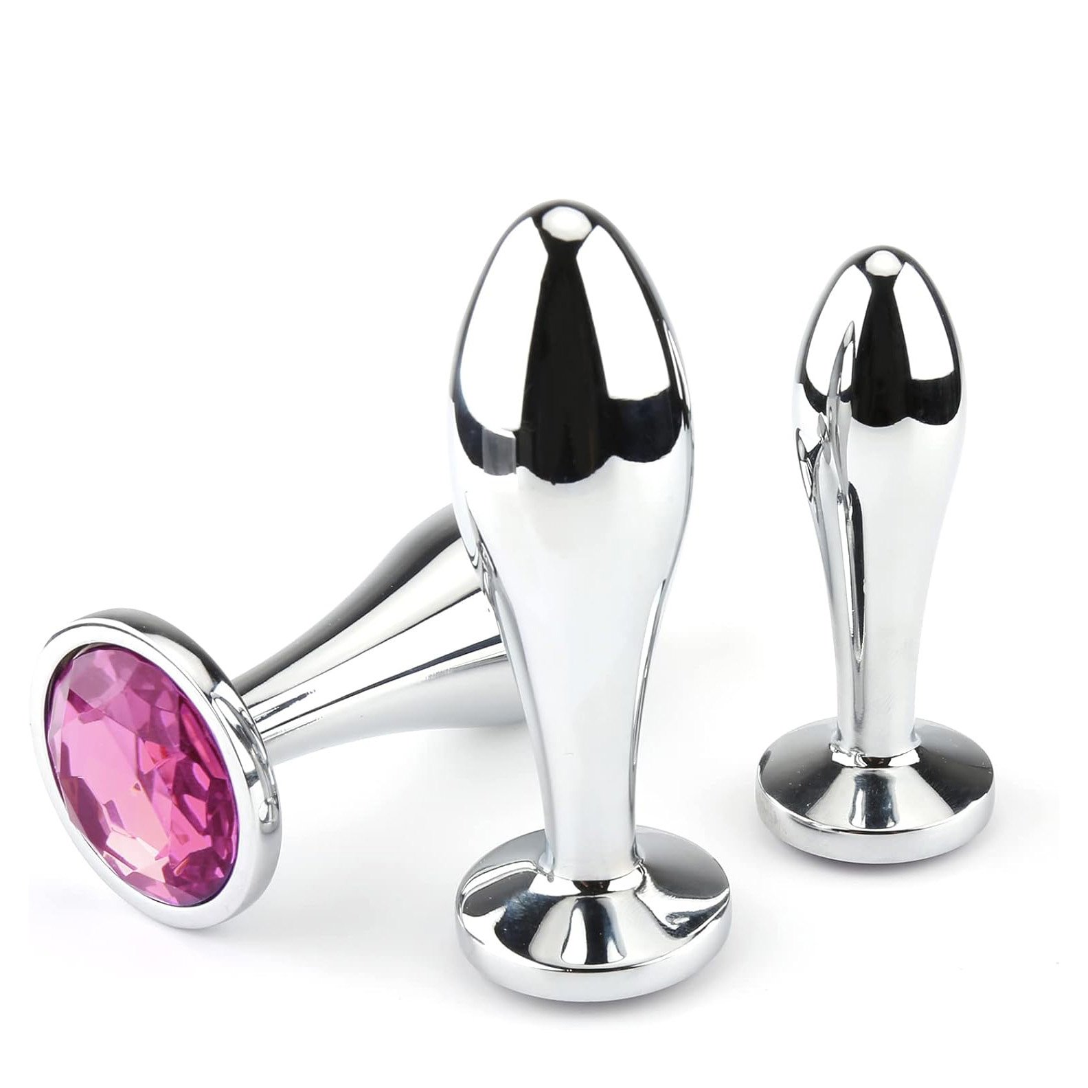 Anal Butt Plug 3Pcs Set Metal Anal Butt Plug Sex Toys Beginner Anal Toys for Adult Unisex