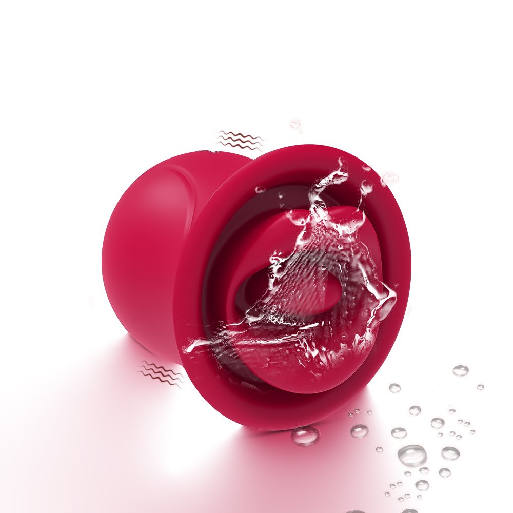 AIZHILIAN Tongue licking rose double tongue licking jumpers buds wireless charging frequency jumpers tongue licking vibrating