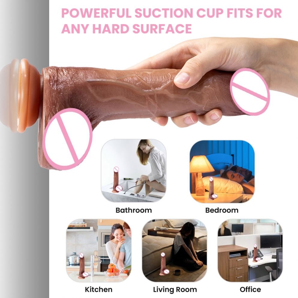 Telescopic Penis for G-spot Stimulation Wireless Automatic Vibrator Dildos Anal Sex Toy for Women & Men Pussy