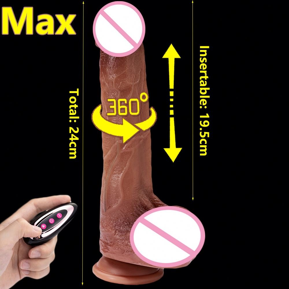 Telescopic Penis for G-spot Stimulation Wireless Automatic Vibrator Dildos Anal Sex Toy for Women & Men Pussy
