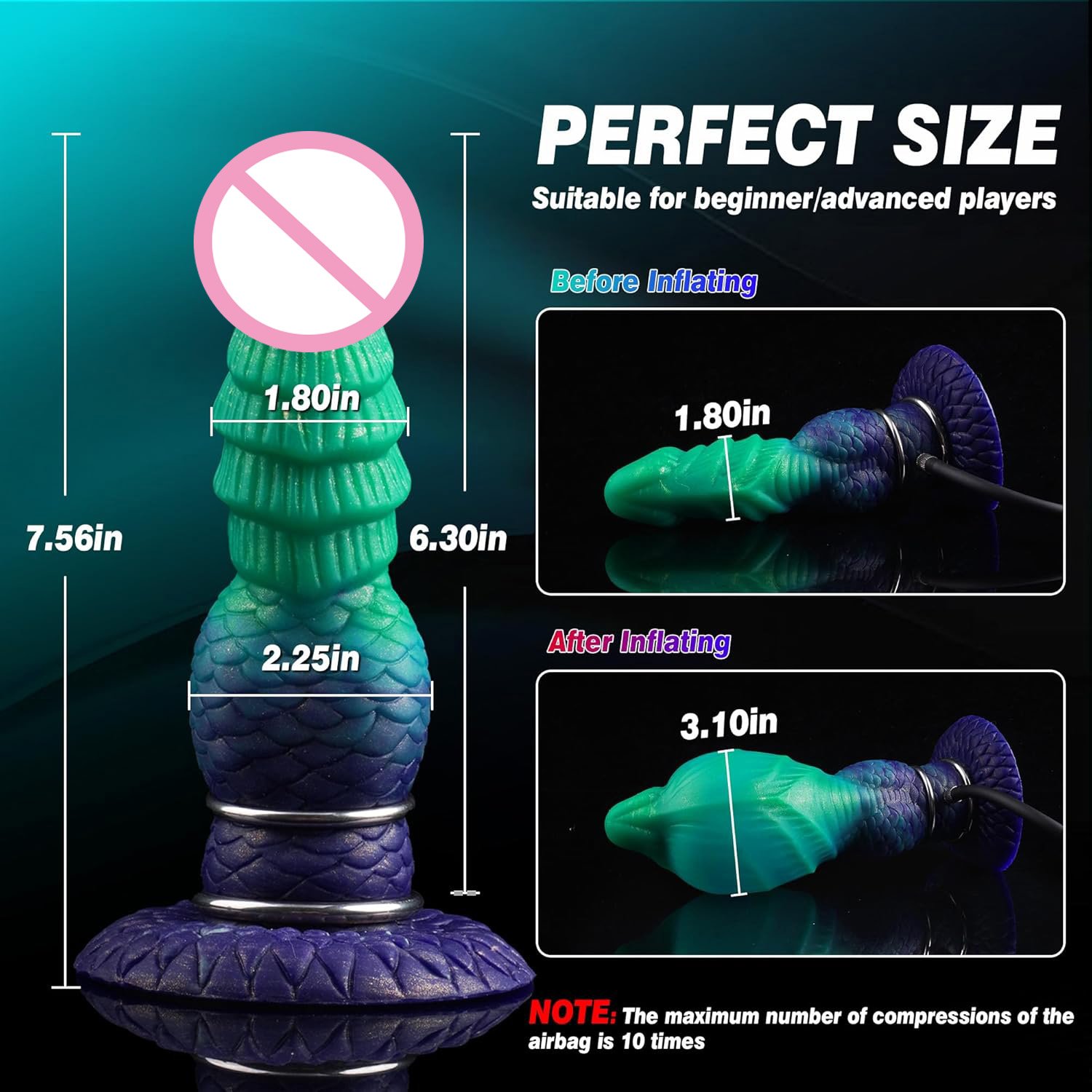 New Realistic Dildo Inflatable Silicone Anal Plug Alien Dildo Suction Cup Anal Plug Sex Toys Anal Butt Plug Sexy Sex Toy For Men