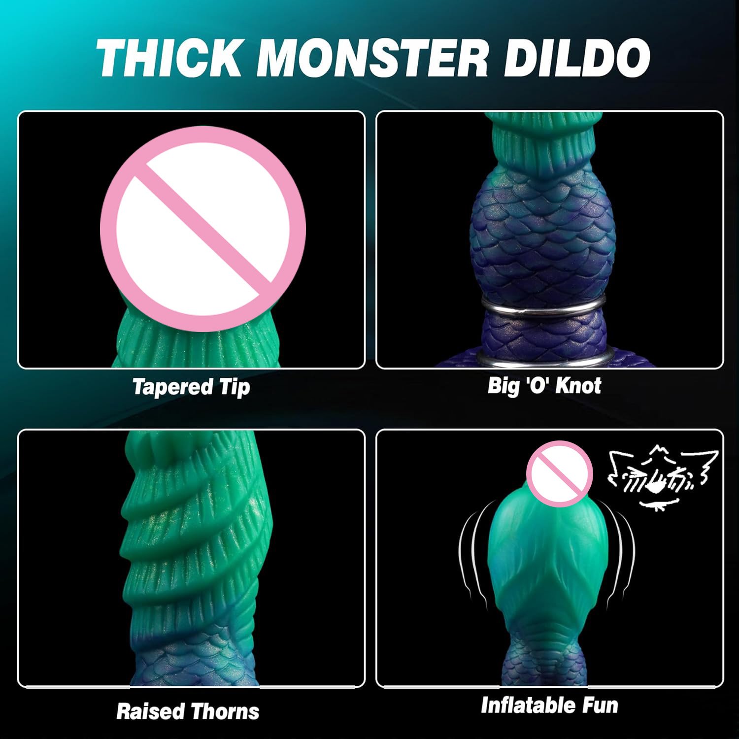 New Realistic Dildo Inflatable Silicone Anal Plug Alien Dildo Suction Cup Anal Plug Sex Toys Anal Butt Plug Sexy Sex Toy For Men