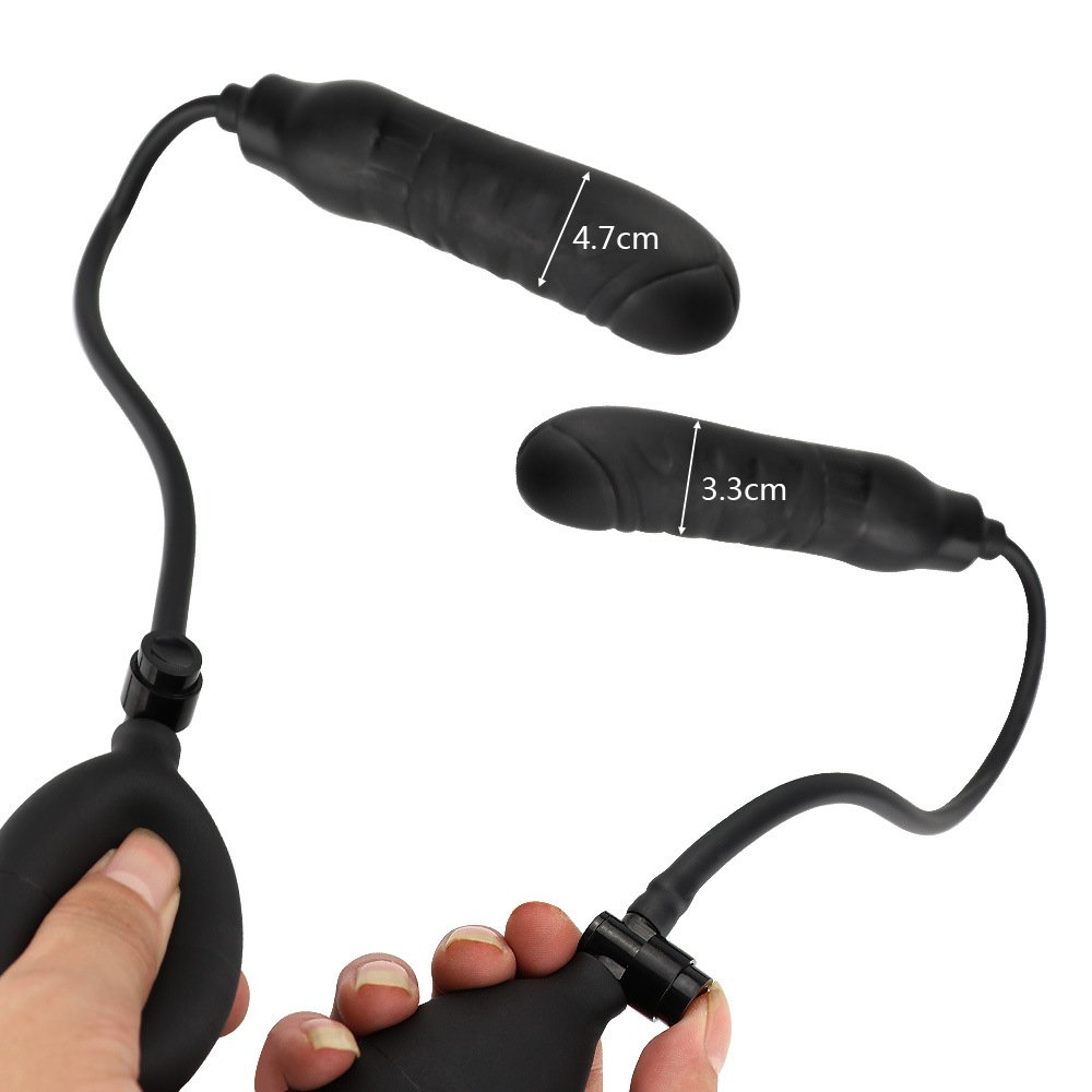 2024 New Siicone Inflatable anal plug wholesale cheapest large inflatable real feel anal dildo sex toy for women