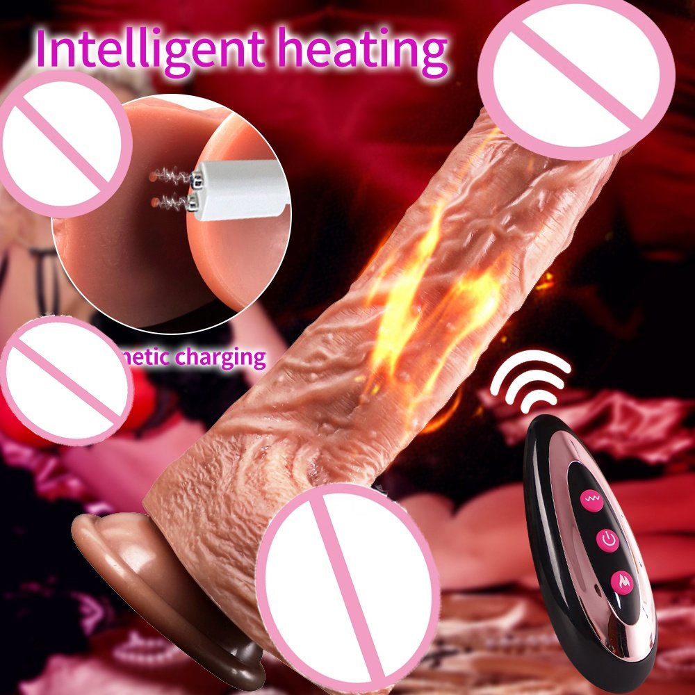 Realistic Dildo Vibrator For Women Sex Toys Heating Big Cock Remote Control Penis Telescopic Vibrators Anal Female Stimulator