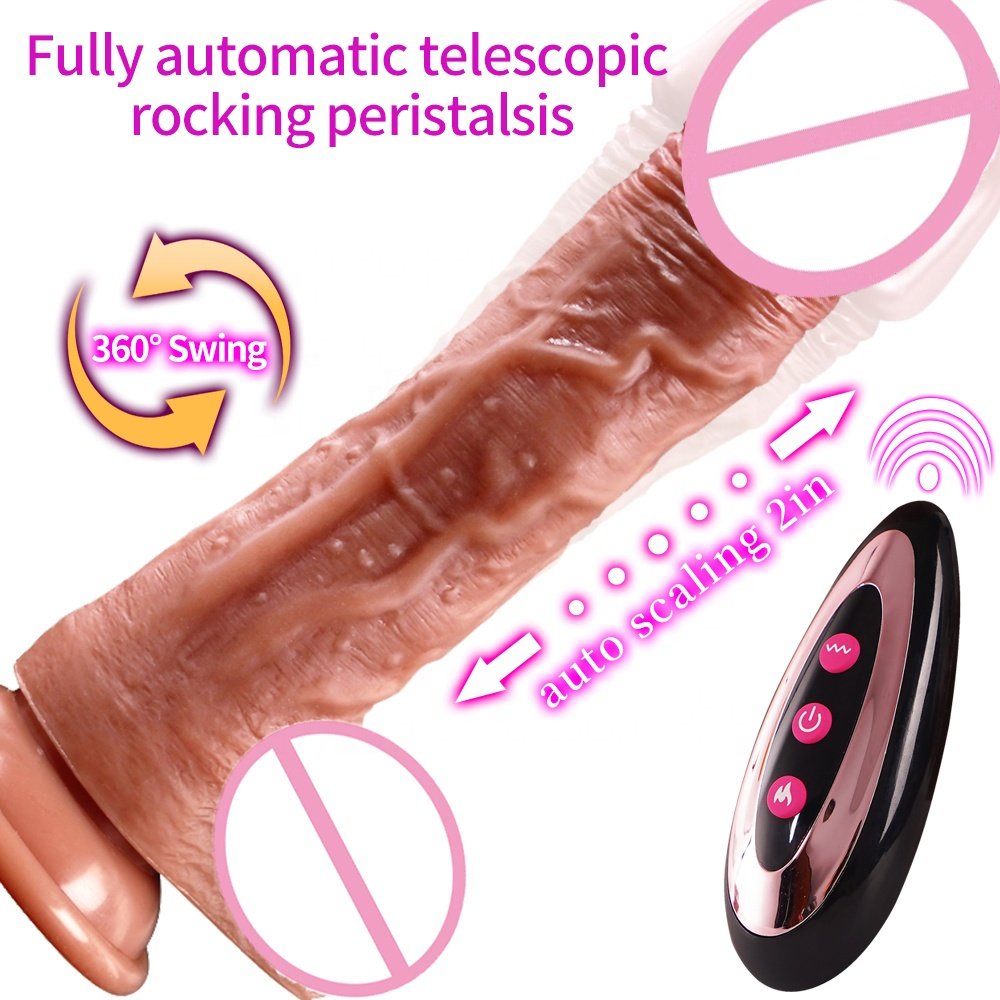 Realistic Dildo Vibrator For Women Sex Toys Heating Big Cock Remote Control Penis Telescopic Vibrators Anal Female Stimulator