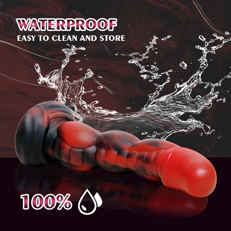 New Hellfire Color Silicone Dragon Dildo Long Monster Huge Anal Sex Toy with Suction Cup for Adult Men and Women's Fantasy Dildo