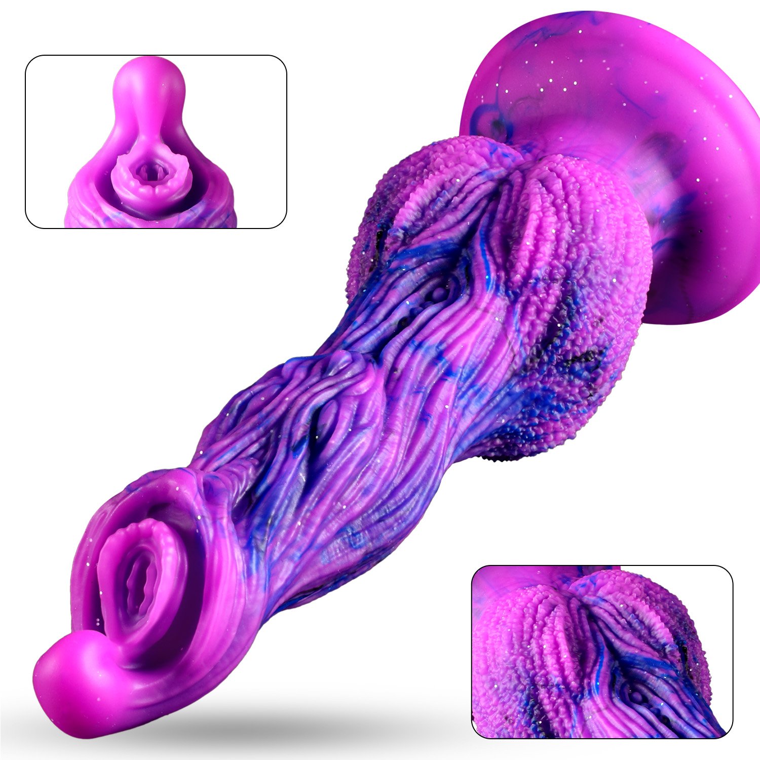 9.8 Inch Fantasy Horse Dildo with 2 Big Knots Strong Suction Cup Thick Anal Dildo-Adult Sex Toy