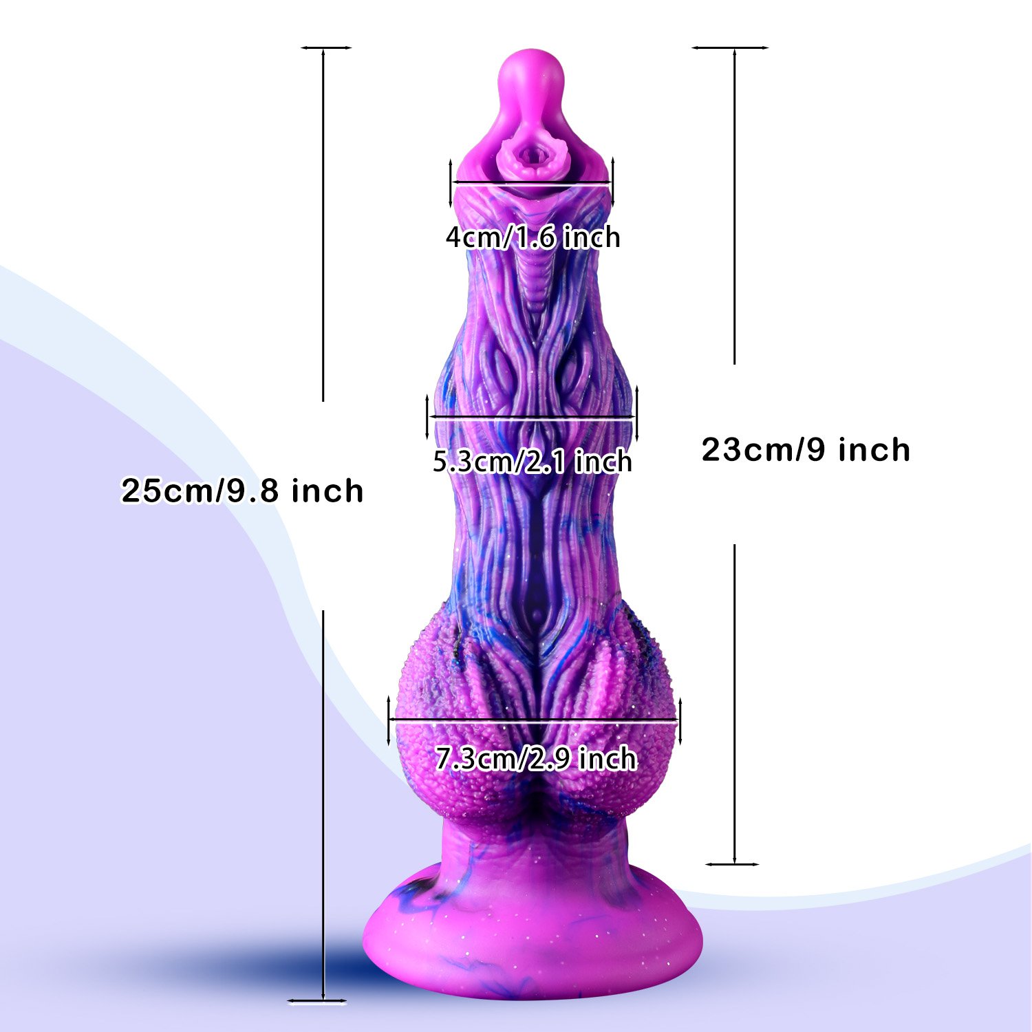 9.8 Inch Fantasy Horse Dildo with 2 Big Knots Strong Suction Cup Thick Anal Dildo-Adult Sex Toy