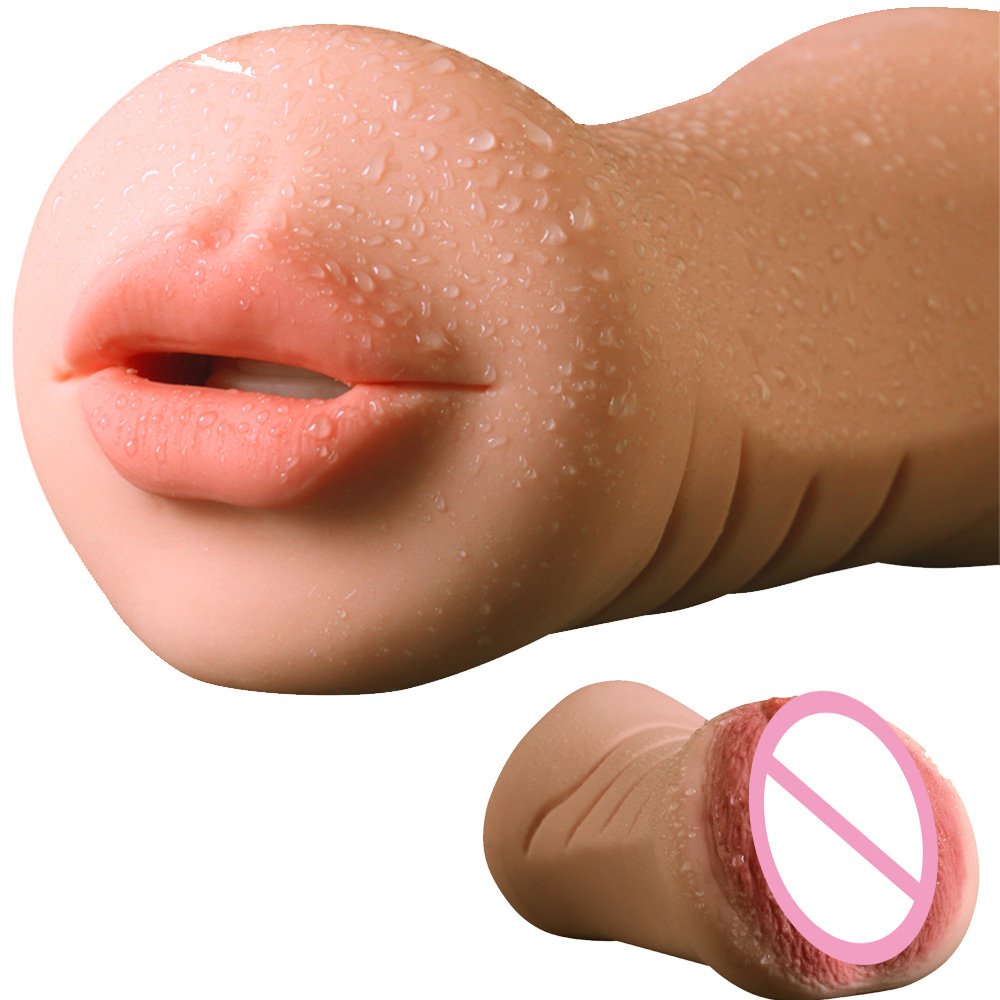 Factory Supply Airplane Cup Wheat Color Deep Throat Elastic Odorless Realistic Oral Masturbation Cup Men Sex Toy Masturbator
