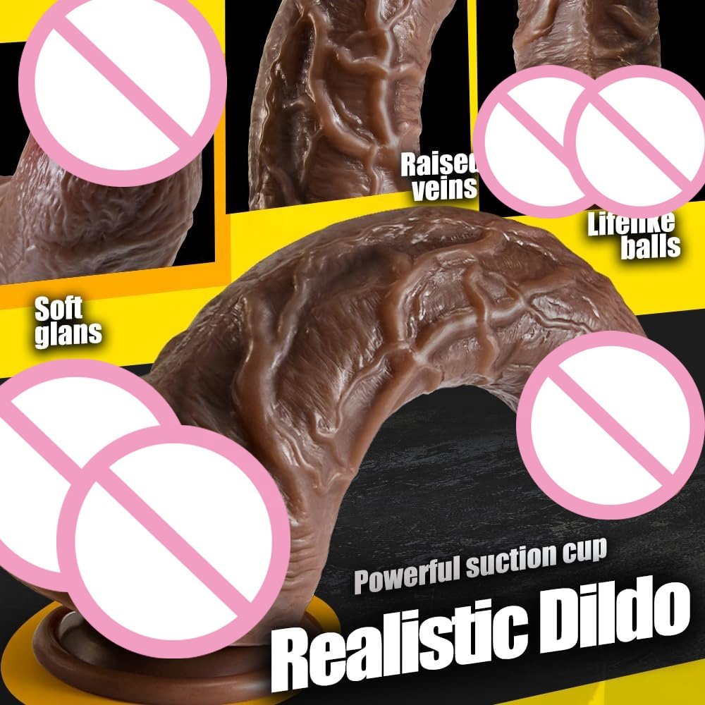 Huge Thick Dildo for G-spot Stimulation Orgasm with Powerful Suction Cup Silicone Realistic Dildo Vagina Anal Sex Toys for Women