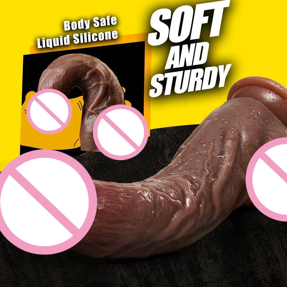 Huge Thick Dildo for G-spot Stimulation Orgasm with Powerful Suction Cup Silicone Realistic Dildo Vagina Anal Sex Toys for Women