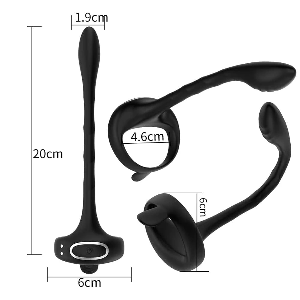 Rechargeable APP Remote Control Delay Ejaculation Vibrating Prostate Massager Locking Cock Rings Anal Hook For Men's Sex Toys