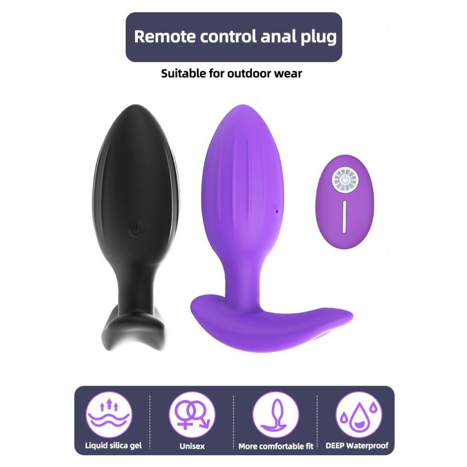 new plug anal con vibration remote control electric anal plug rear toy massager Butt Plug Anal sex toys for man and women