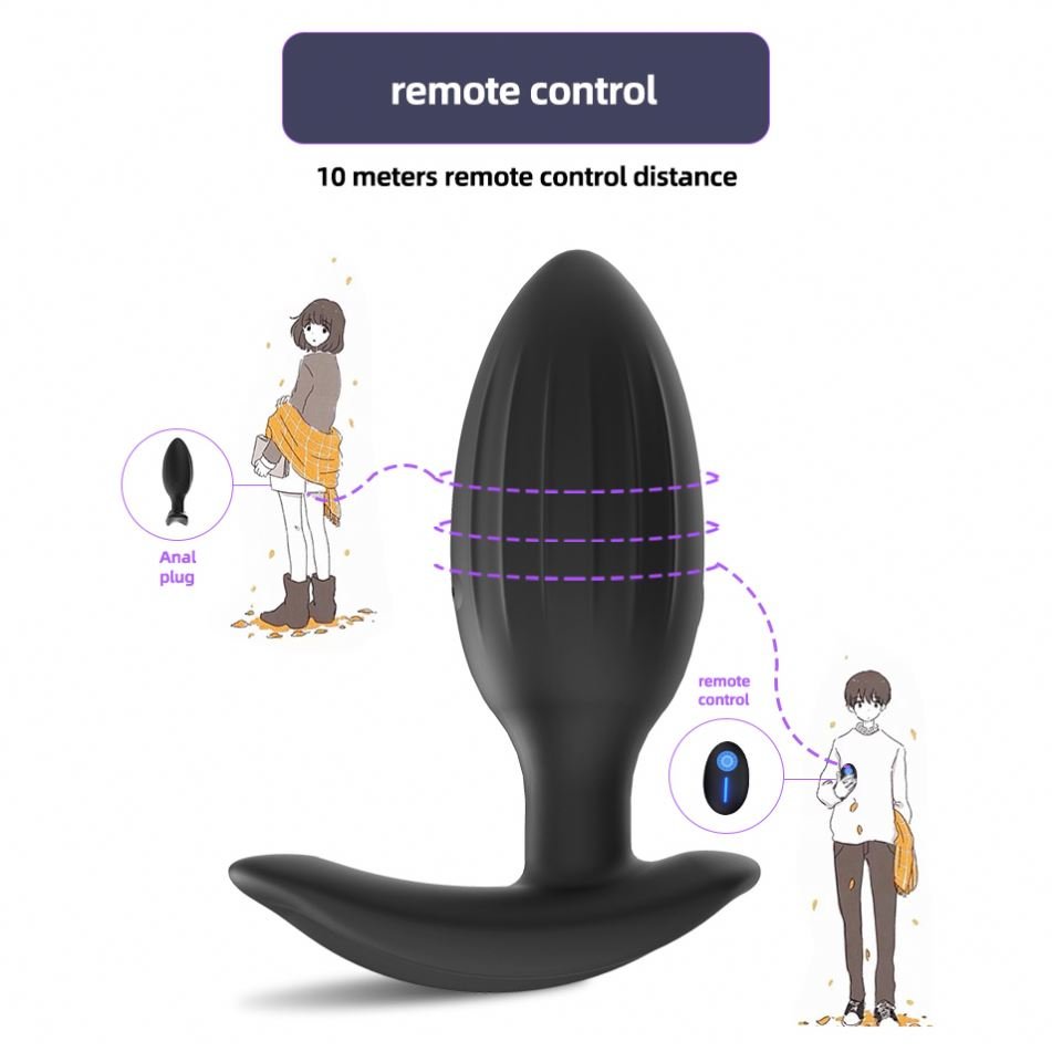 new plug anal con vibration remote control electric anal plug rear toy massager Butt Plug Anal sex toys for man and women