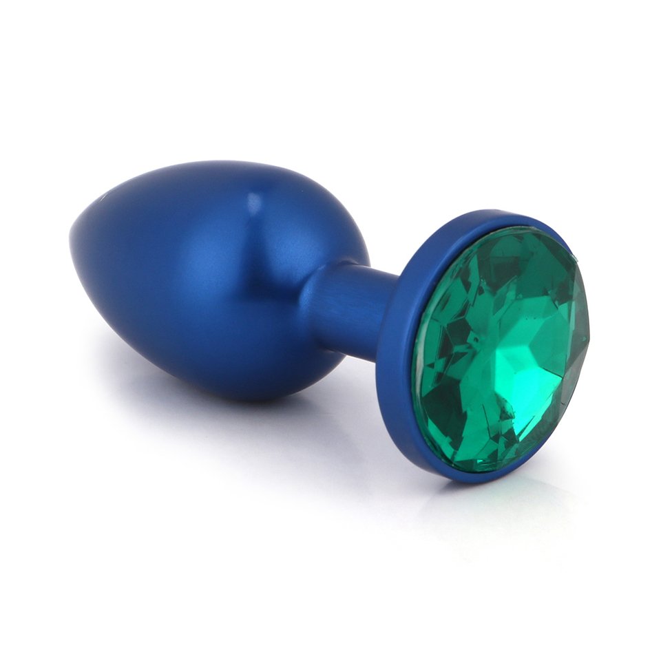 Color Metal Adult Anal Plug with round Base Sex Toys for Men and Women Featuring Jewel Design