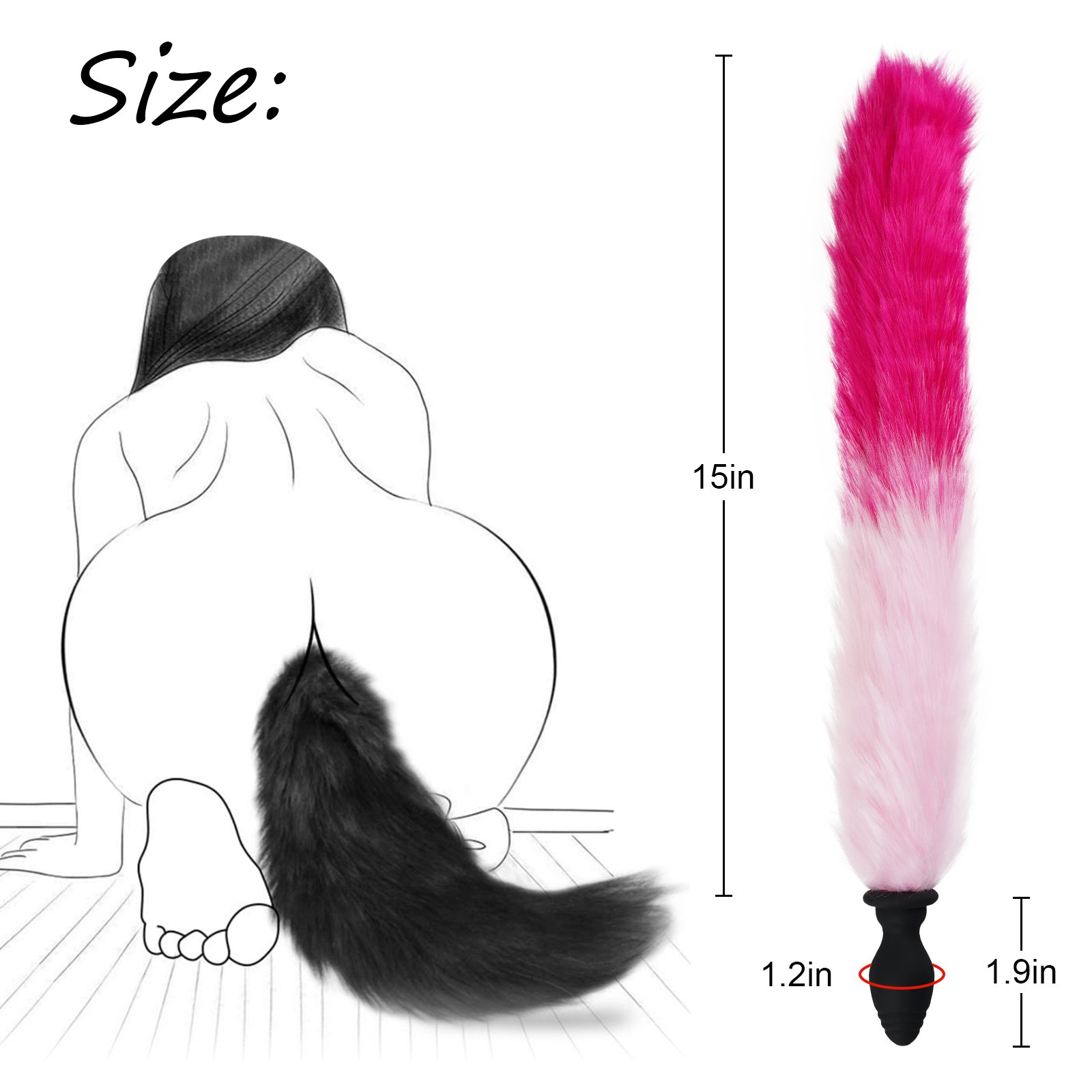 Sexbay Japan's latest rubber suction toy Male female Fox tail portable vibrating anal plug custom silicone butt plug