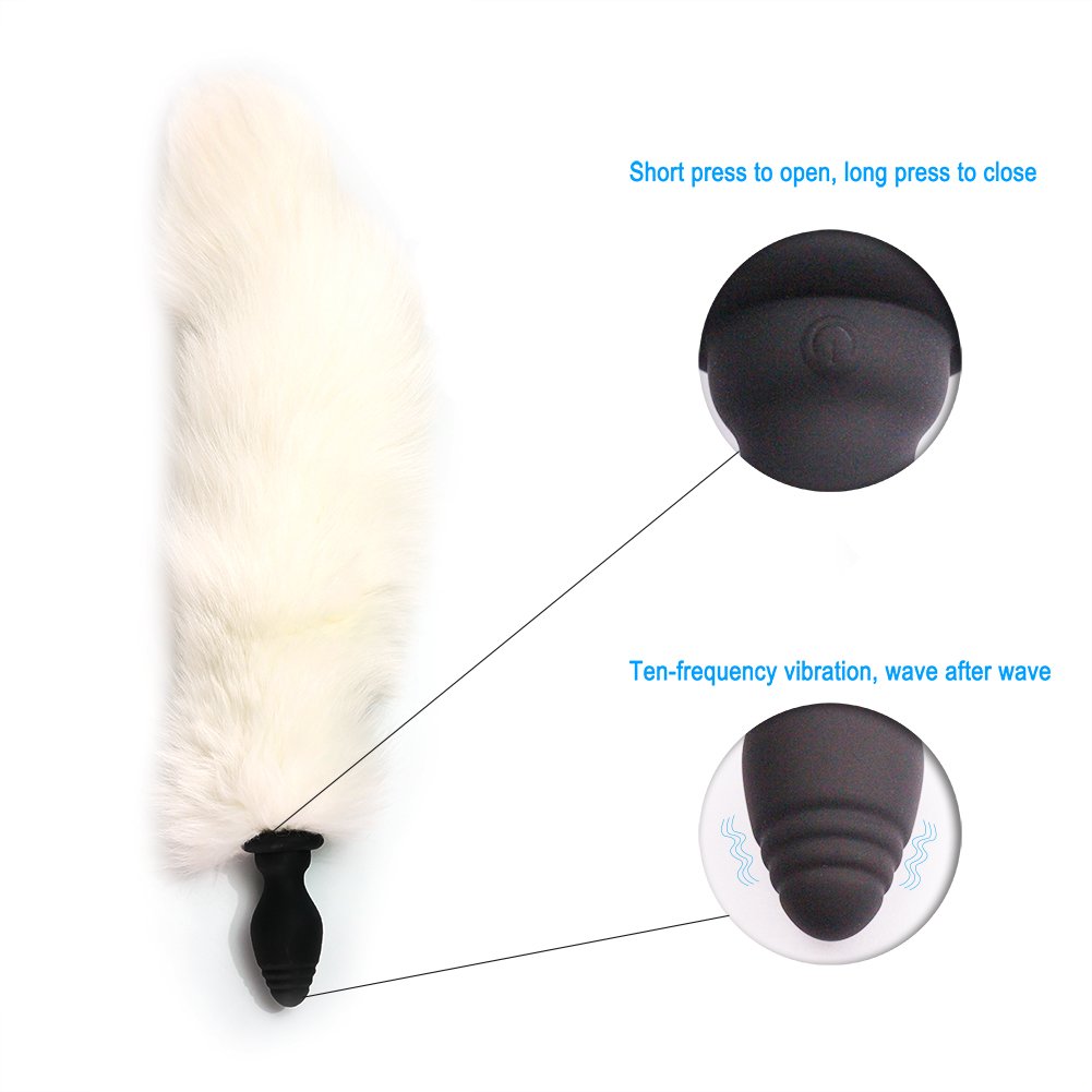 Sexbay Japan's latest rubber suction toy Male female Fox tail portable vibrating anal plug custom silicone butt plug