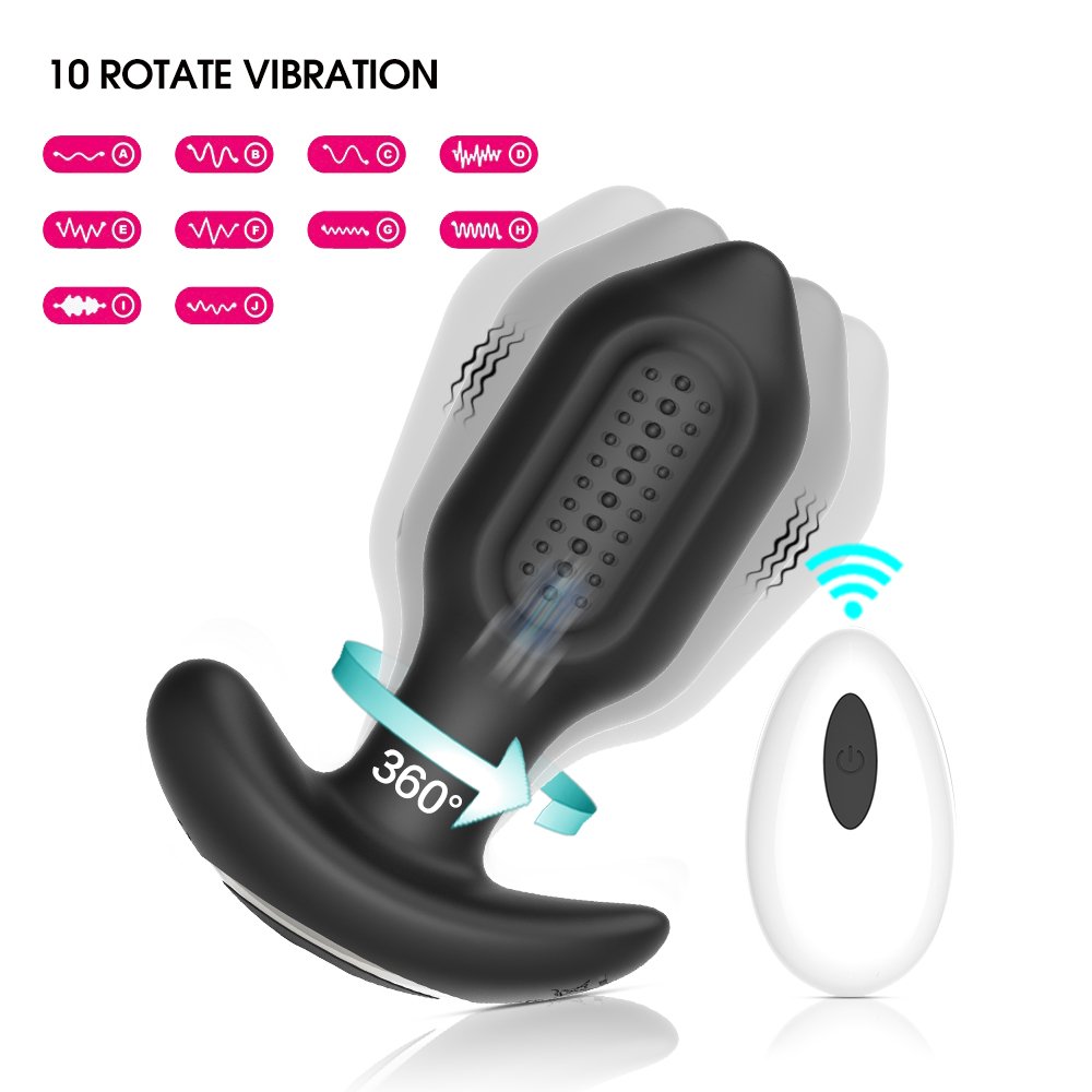 360° Swinging Vibrating Anal Toys Male Butt Plug Vibrators APP Remote Controlled Anal Plug Sex Toys for Men Couple