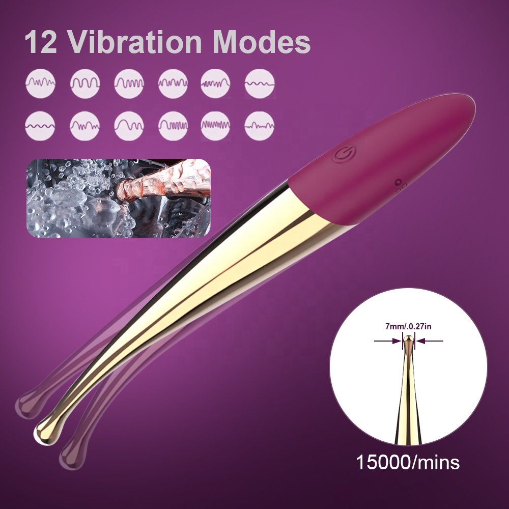 G Spot Vibrator with Three Silicone Head, 10 Powerful Vibration Modes Adult Sex Toys for Womens Nipple Anal Bullet Vibrator