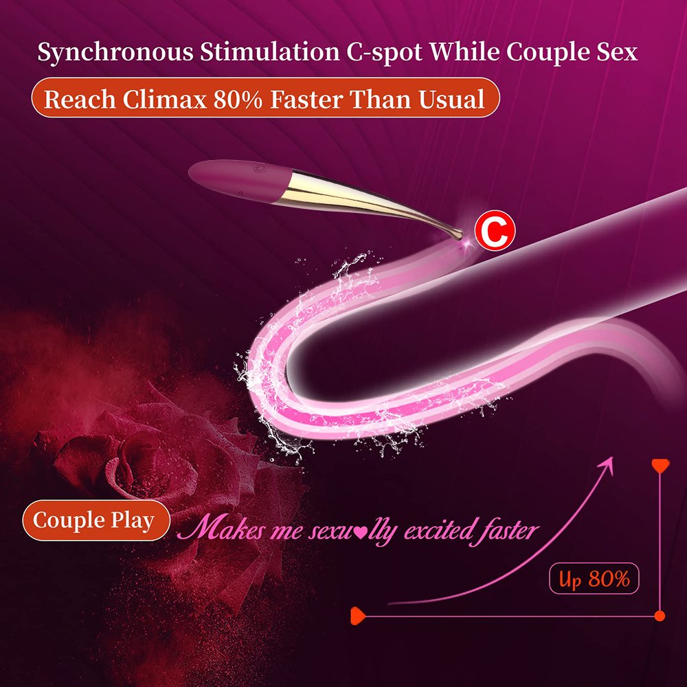 G Spot Vibrator with Three Silicone Head, 10 Powerful Vibration Modes Adult Sex Toys for Womens Nipple Anal Bullet Vibrator