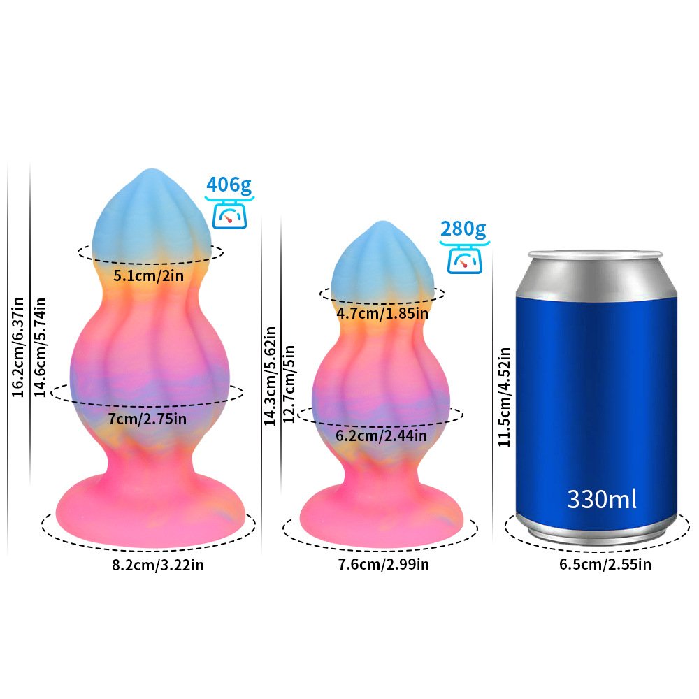 New Color Luminous Adult Sex Products-Dildos Female Backyard Masturbation Stick Luminous Anal Plug with Beads SM Toys