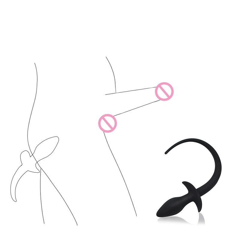 Wholesale SM Erotic Couple Intimate Sex Toy Dog Tail Anal Plug for Gay Role Playing Adult Toys