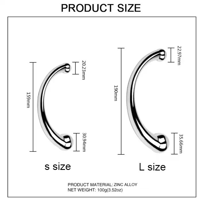 REDBURG Stainless Steel Double Head Anal Plug G-Point Prostate Massage Sex Toy for Women and Men Metal Butt Plug SM
