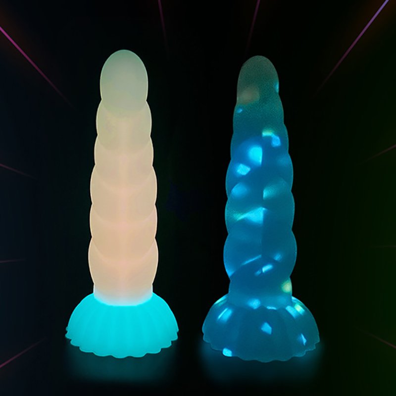 New Jelly Fluorescent Luminous Dildo Anal Plug Adult Sex Toy for Women
