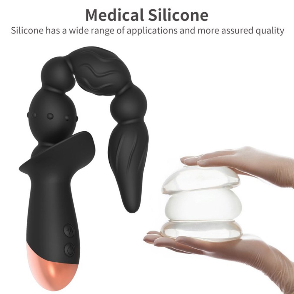vibrating anal plug holds medical grade silicone and rechargeable li-ion battery sex toys for men