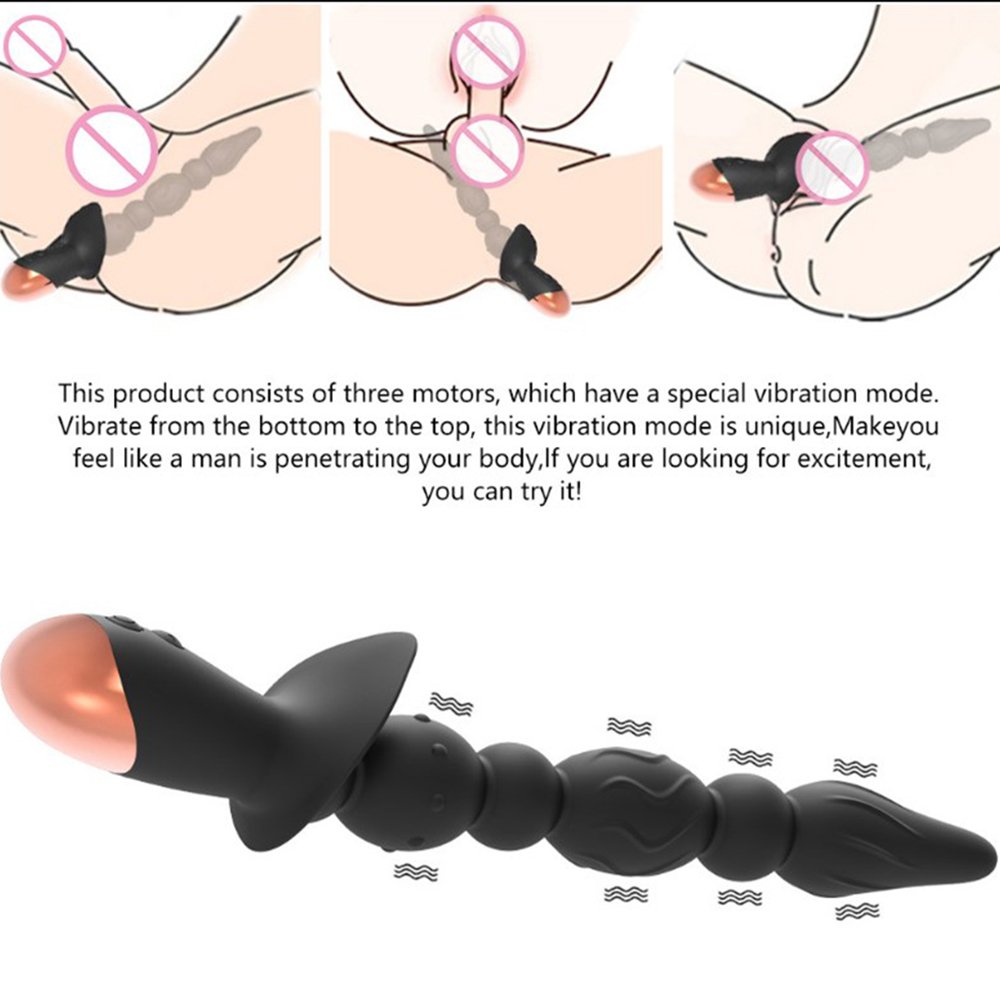 vibrating anal plug holds medical grade silicone and rechargeable li-ion battery sex toys for men