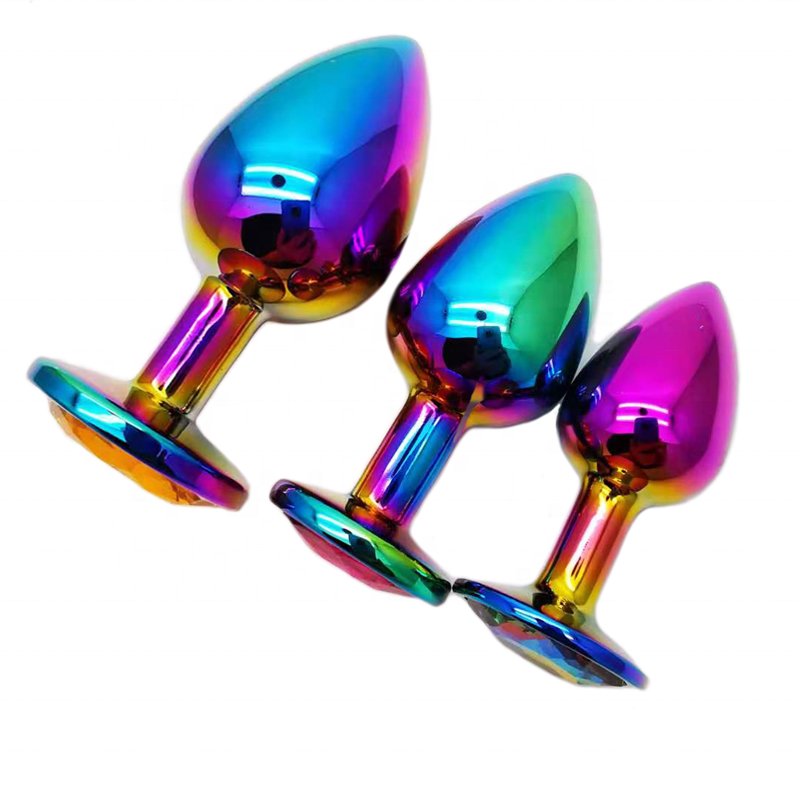Factory Supplier New Arrival Rainbow Butt Plug Anal Sex Toy For Adult