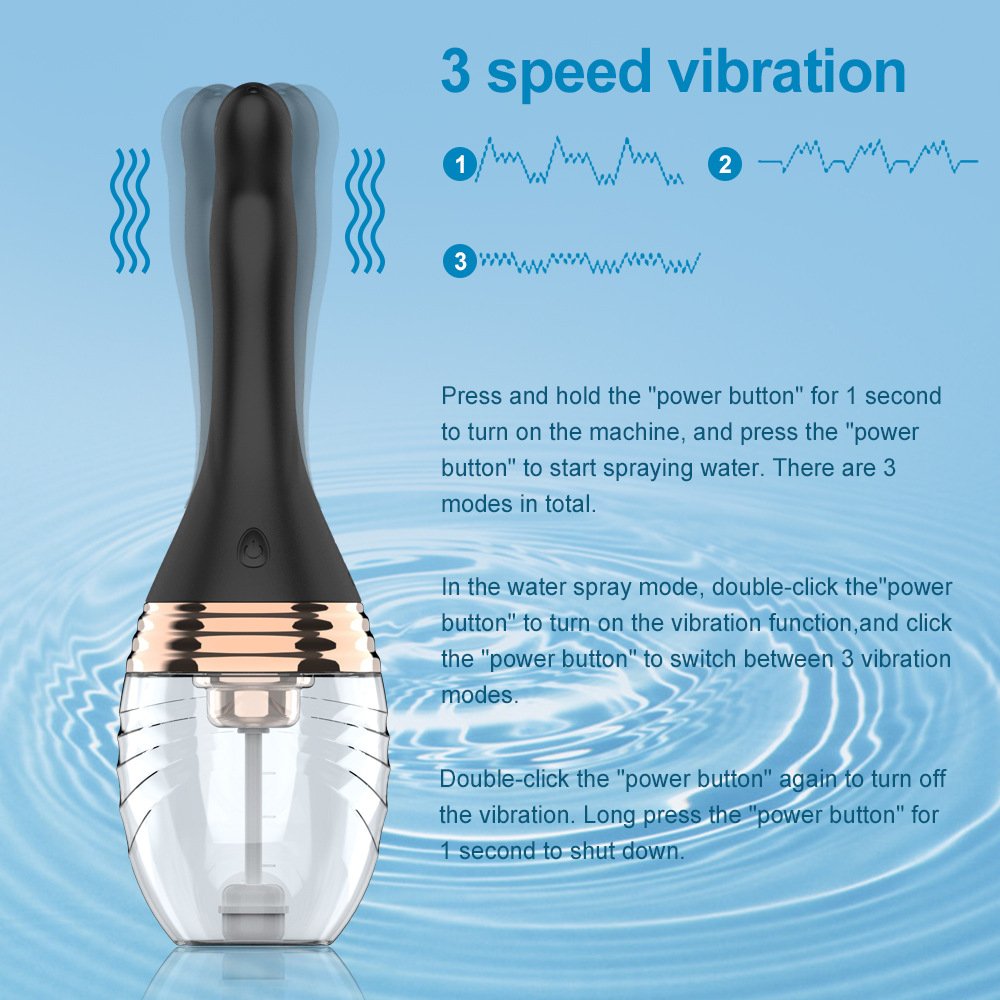 Automatic Enema Anal Cleaning Heads Water Nozzles Washing Vaginal Anal Cleaner Hygiene Tool Sex toys For Woman Men USB Charging