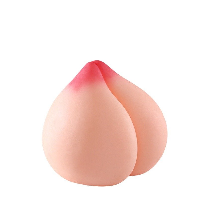 Soft Feeling Masturbator Cup Toys Manual Masturbation Silicone Peach Shape Breast Cups Channel Skin Tone Airplane Cup Male
