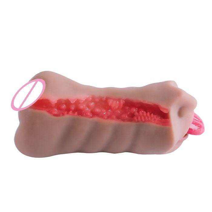 Masturbators adult 3D Male Pocket Pussy Masturbation Cup TPE Penis for Vagina Sex Toy for Man Vaginal oral anal 3 Holes 3 in 1
