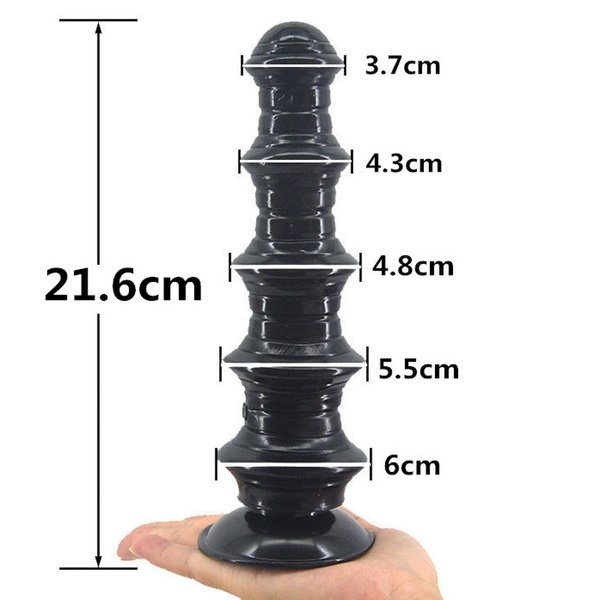 8.5" Large Pagoda-Inspired Plug with Suction Cup Butt Plug Toys Sex Adult FAAK Sex Shop Anal Plug Pagoda Shape Sex Toy