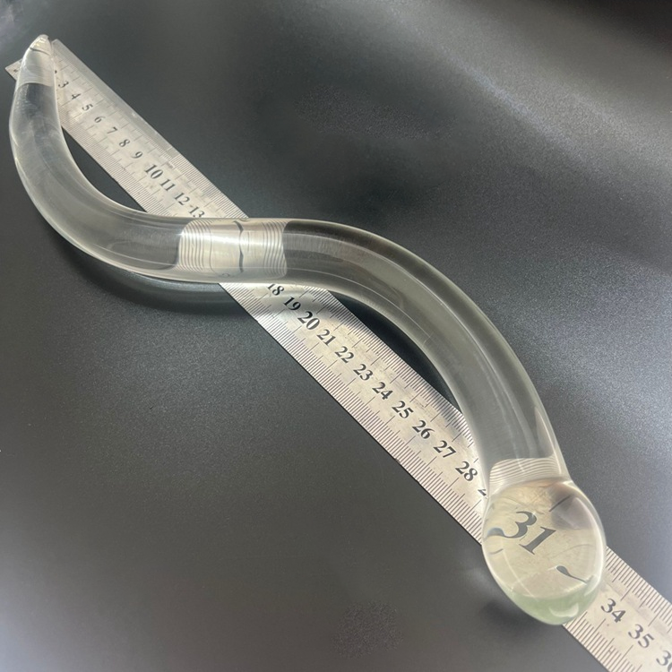 Snake Shape Glass Wand Dildo Penis Crystal Women Pleasure Wand Borosilicate Glass Dildo Anal Butt Plug For Adult Sex Toys
