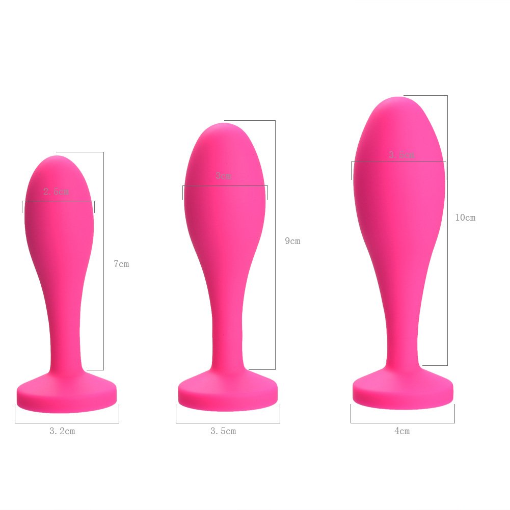Silicone Anal Sex Toys Water Drop Design Black Anal Massager Butt Plug Anal Plug Set